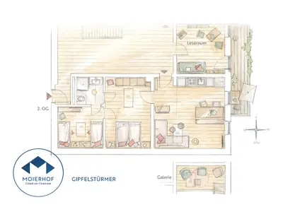 Skizze Wohnung Gipfelstürmer