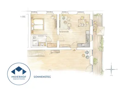 Skizze Wohnung Sonnensteg