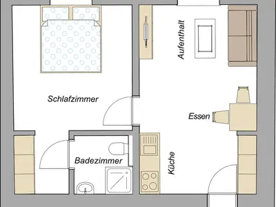 Ferienwohnung für 3 Personen (40 m²) in Halblech 1/10