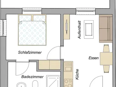 Ferienwohnung für 3 Personen (35 m²) in Halblech 1/10