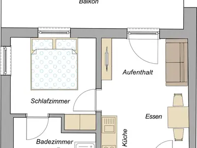Ferienwohnung für 3 Personen (35 m²) in Halblech 1/10