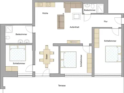Ferienwohnung für 6 Personen (100 m²) in Halblech 1/10