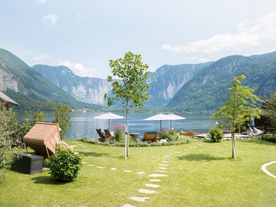 Garten des Apartments "Glück am See" im Bergmeisterhaus