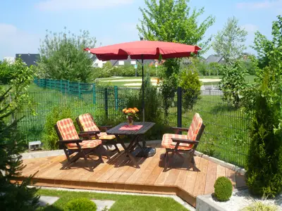 Gartenterrasse der Ferienwohnung