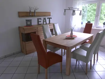 Essecke im Wohnzimmer