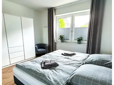 Erstes Schlafzimmer der Ferienwohnung Seeliebe I in Haltern