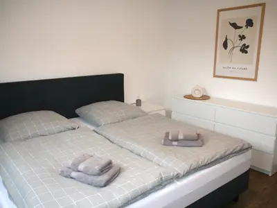 Erstes Schlafzimmer der Ferienwohnung Seeliebe in Haltern