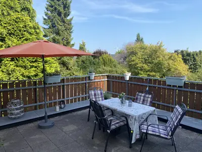 Terrasse Ferienwohnung Kunterbunt Haltern am See