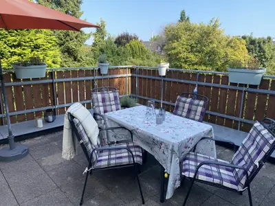 Terrasse Ferienwohnung Kunterbunt Haltern am See