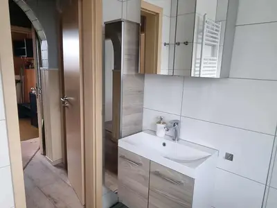 Badezimmer in der Ferienwohnung Hennewig in Haltern am See