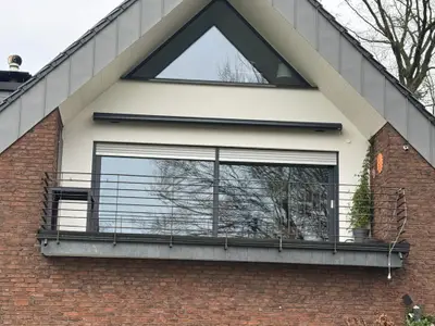 Blick auf den Balkon Ferienwohnung Wiesenblick in Haltern am See