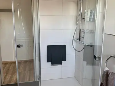 Dusche in der Ferienwohnung Wiesenblick in Haltern am See