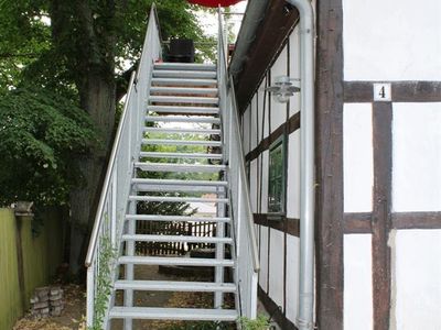 Treppenaufgang zur Ferienwohnung