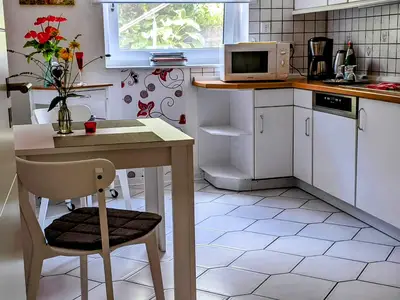 Küche mit Sitzplatz
