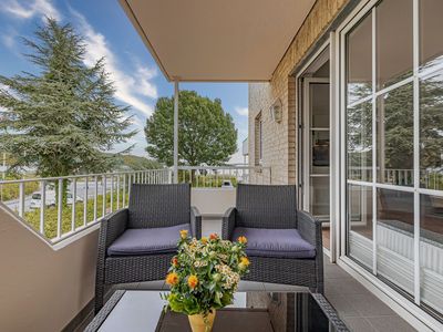 Balkon mit gemütlicher Sitzecke