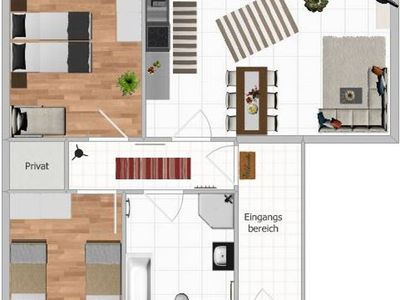 Ferienwohnung für 6 Personen (82 m²) in Harthausen 2/10