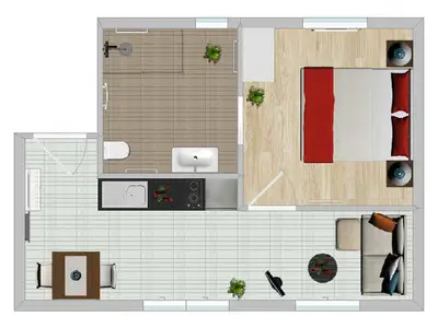 Ferienwohnung für 2 Personen (35 m²) in Harthausen 1/10