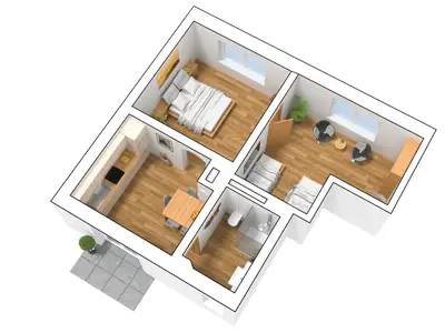 Ferienwohnung für 3 Personen (50 m²) in Harzgerode 2/10