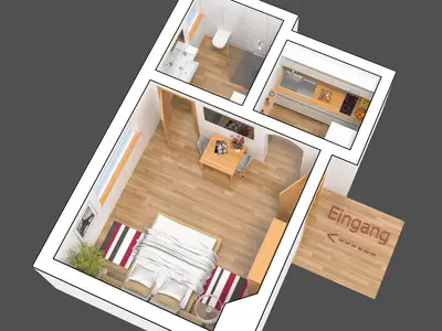 Ferienwohnung für 2 Personen (30 m²) in Harzgerode 1/10