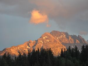 Abendrot in den Gipfel der Engelhörner