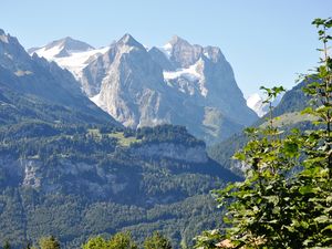 fantastische Fernsicht auf Wetterhorn und Eiger