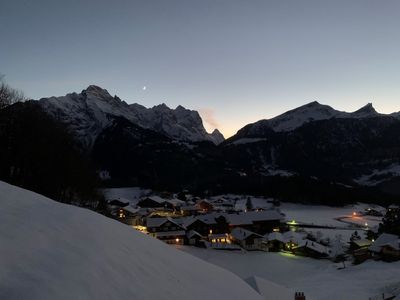 Abendstimmung im Winter in Hasliberg Reuti