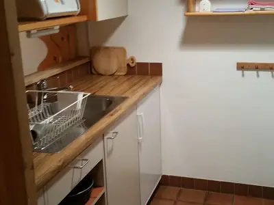 Küche mit Abwaschtrog