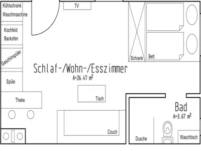 Grundriss/ Innenraumaufteilung