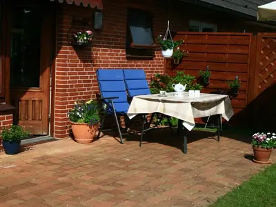 Terrasse Ferienwohnung Rungholt