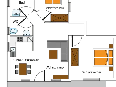 Ferienwohnung für 4 Personen (52 m²) in Haundorf 6/7