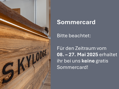 Skylodge Sommercard