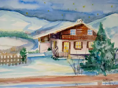 Apartment Waltraud - Hausfoto gemalt