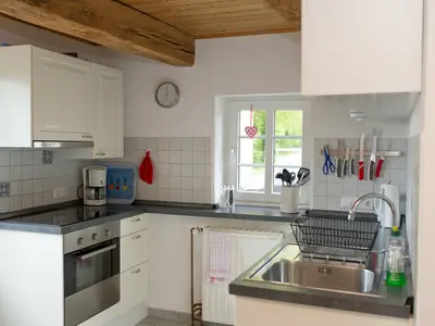 Küche im Erdgeschoss der Alten Mühle