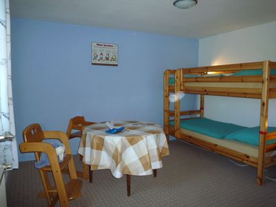 Schlafzimmer mit Etagenbetten