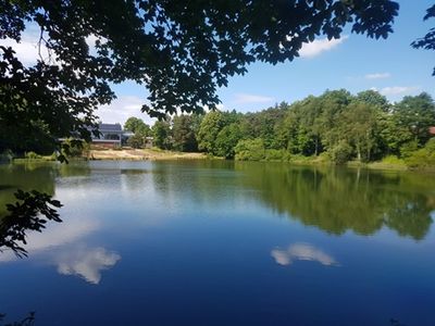 Blick auf das Heidestrandbad