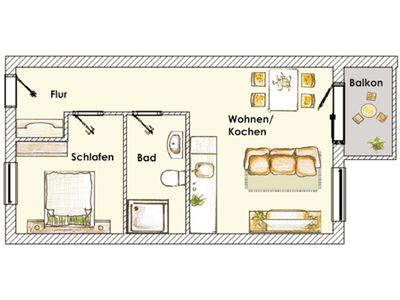 Ferienwohnung für 4 Personen (44 m²) in Heringsdorf (Seebad) 6/6