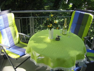 Balkon mit Gartenmöbeln