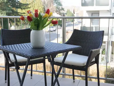 Blick vom Balkon