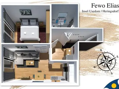 Ferienwohnung für 4 Personen (42 m²) in Heringsdorf (Seebad) 3/10
