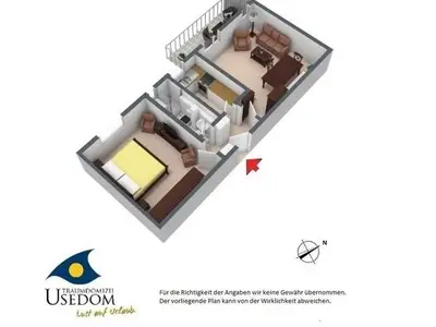 Ferienwohnung für 4 Personen (44 m²) in Heringsdorf (Seebad) 3/10