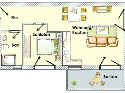 Ferienwohnung für 4 Personen (45 m²) in Heringsdorf (Seebad) 7/7