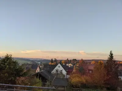 Blick vom Balkon, Ferienhaus Hoffmanns Eden, Hkeil