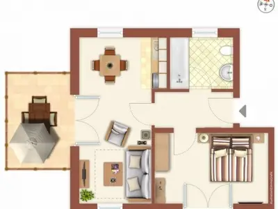 Ferienwohnung für 4 Personen (48 m²) in Herrsching am Ammersee 1/10
