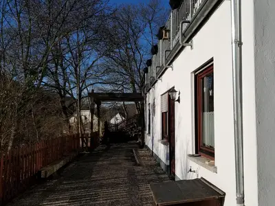 Blick auf Wohnung mit Terrasse Blick auf Wohnung mit Terrasse