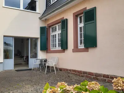Eingang zur Ferienwohnung im Anbau