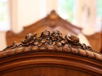 Details des herrschaftliches Bett