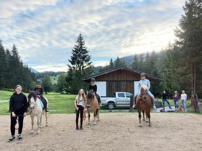 Idyllische Stimmung auf unserem Reitplatz