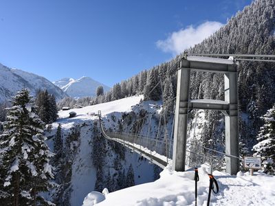 Hängebrücke Holzgau Winter