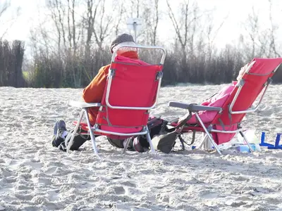 Strand auch bei kaltem Wetter schön