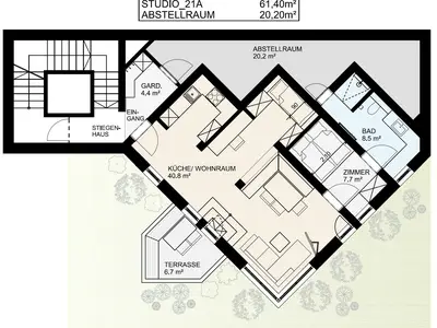 Grundriss Studio 21a